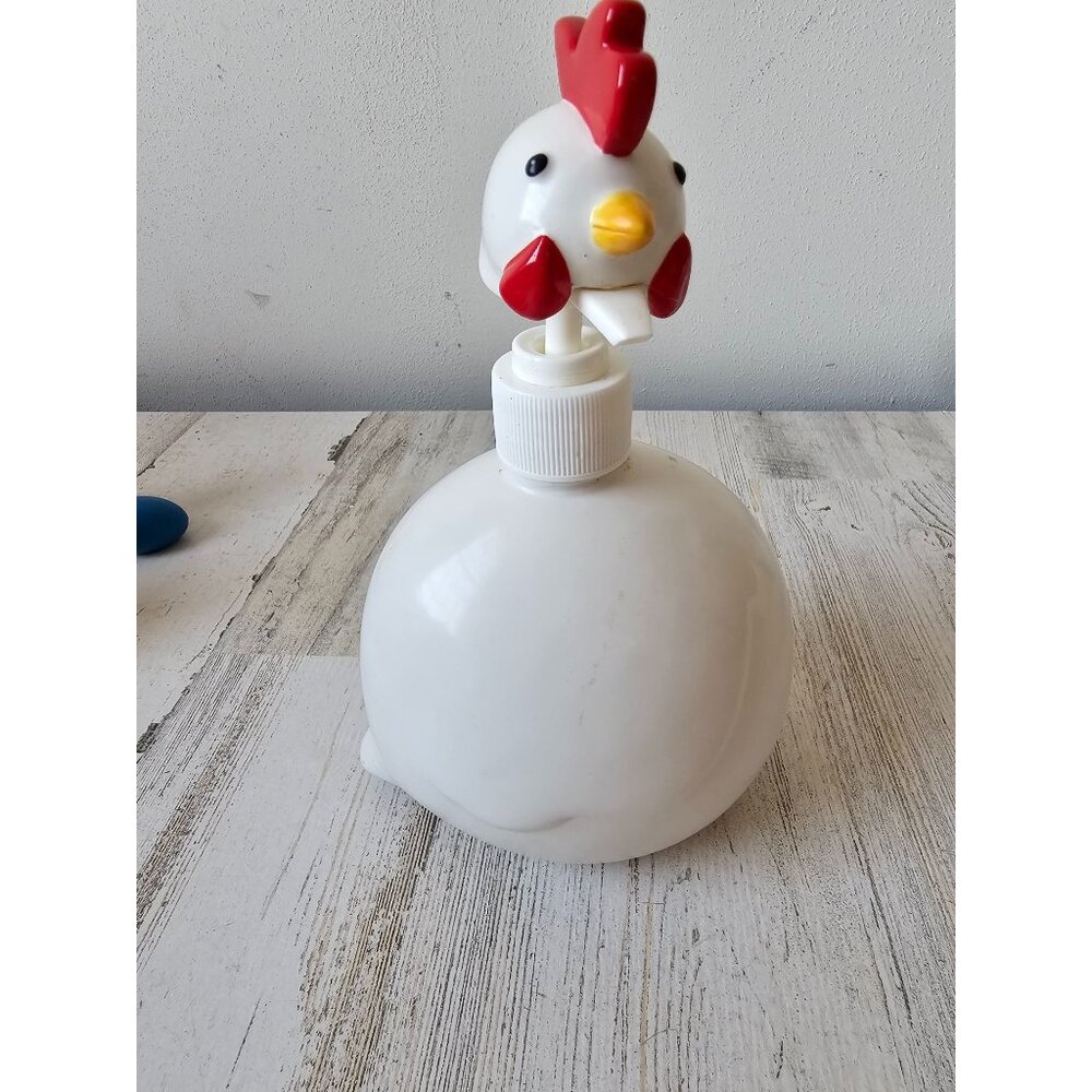 Dept 56 chicken soap‎ dispenser as is vintage ceramic